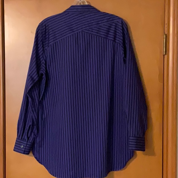 Foxcroft Purple and Black Striped Tunic Top - Picture 2 of 3